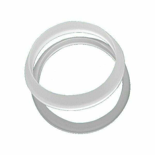 American Imaginations 1.25 in. Round White Beveled Washer in Modern Style AI-38350